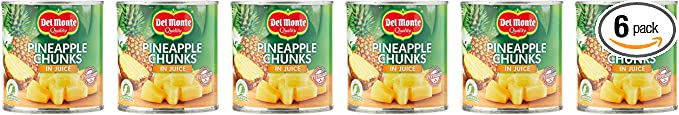 Del monte pineapple chunks 6x435gm