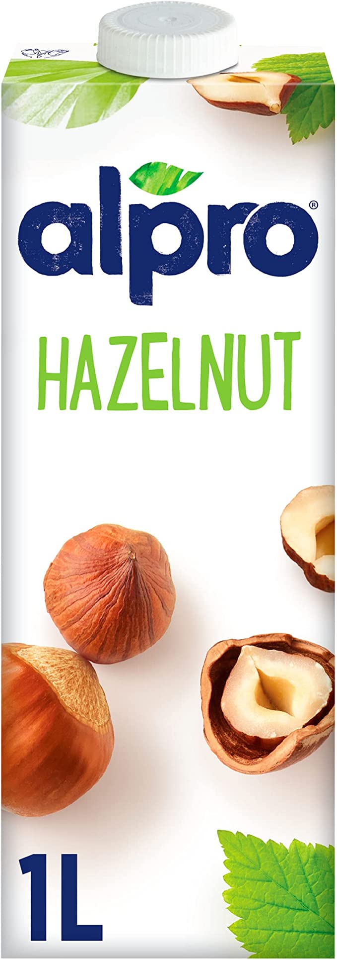 Alpro Hazelnut Plant-Based Long Life Drink, Vegan & Dairy Free, 1L (Pack of 8)