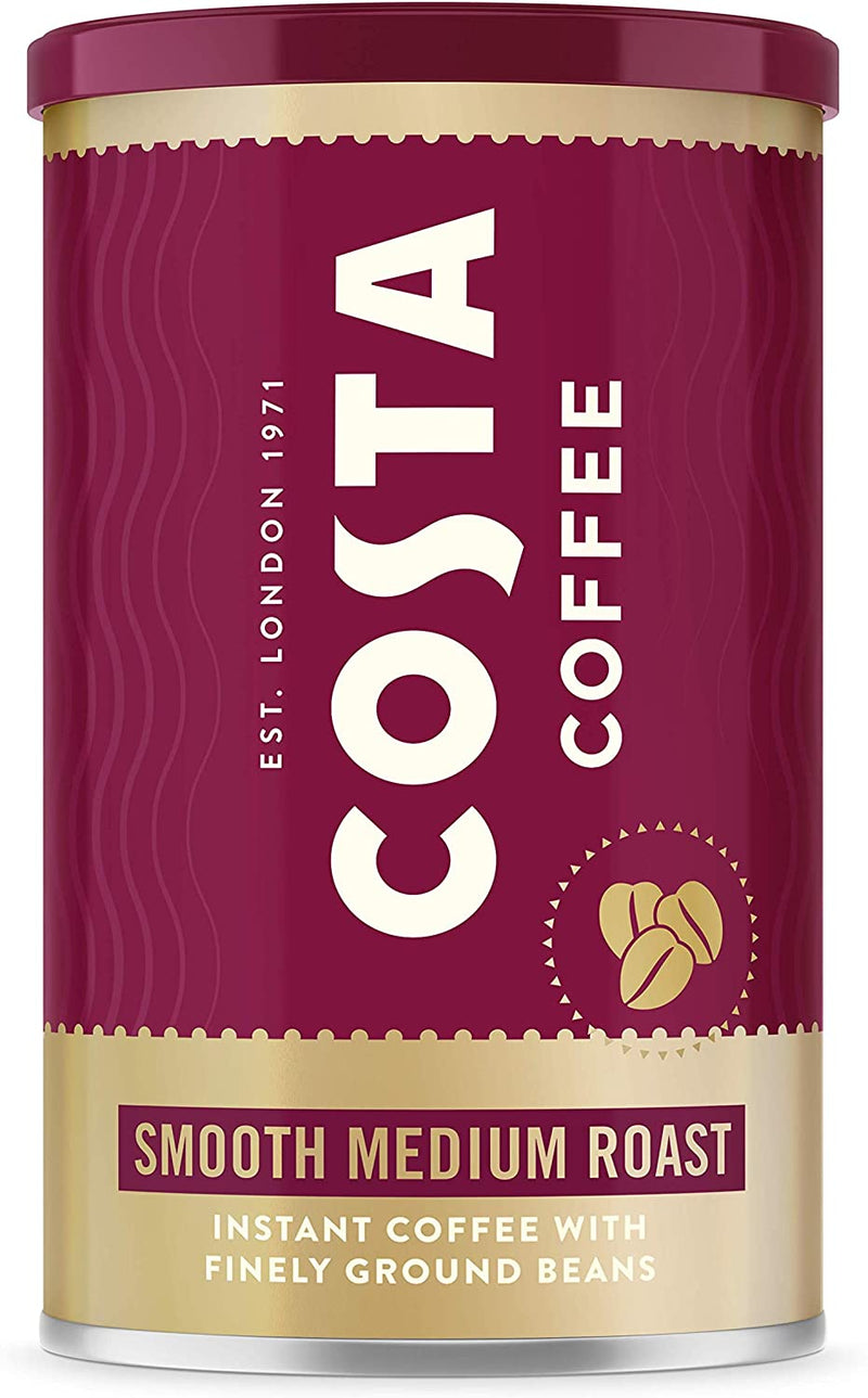 Costa Coffee Smooth Medium Roast Instant Coffee (Pack of 6x100g)