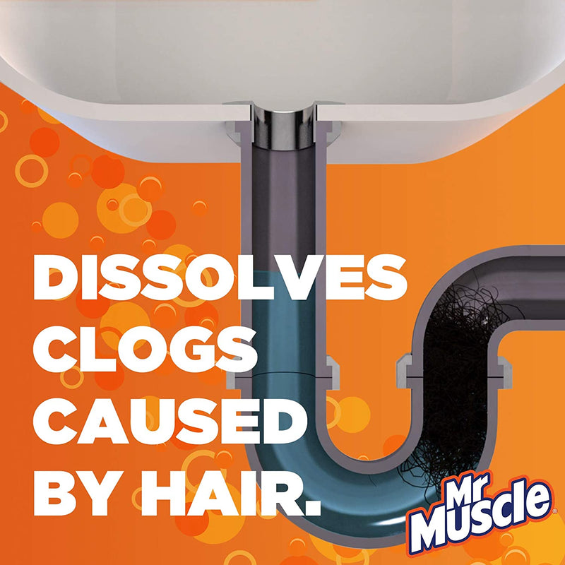 Mr Muscle Kitchen + Bathroom Drain Gel Pack of 2 x 1L