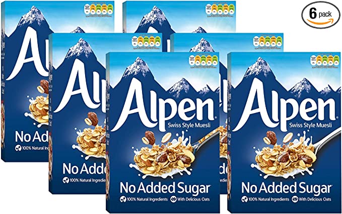 Alpen No Added Sugar Muesli, 560 g (Pack of 6)
