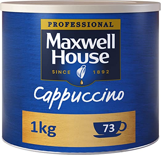Maxwell House Cappuccino Instant Coffee - Tin 1kg (Pack of 1)