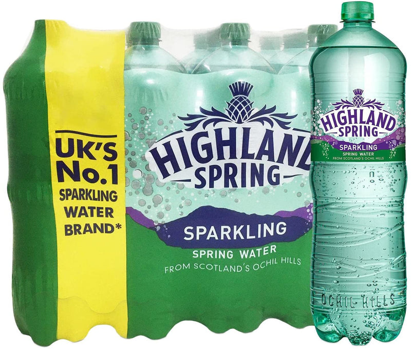 Highland Spring Sparkling Water, Pack of 1.5ltr