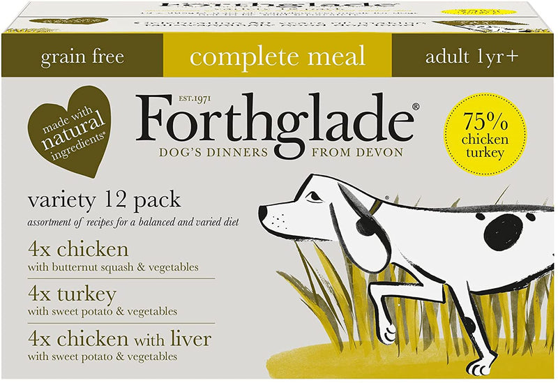 Forthglade grain free poultry variety pack 12x395g