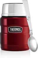 Thermos Stainless Steel Vacuum Insulated Food Flask, 2 pack in Black/Red