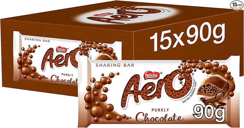 AERO - Bubbly Milk Chocolate Sharing Bars | 15 x 100g Chocolate Bars