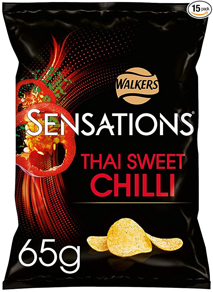 Sensations Thai Sweet Chilli Crisps case of 15 x 65g