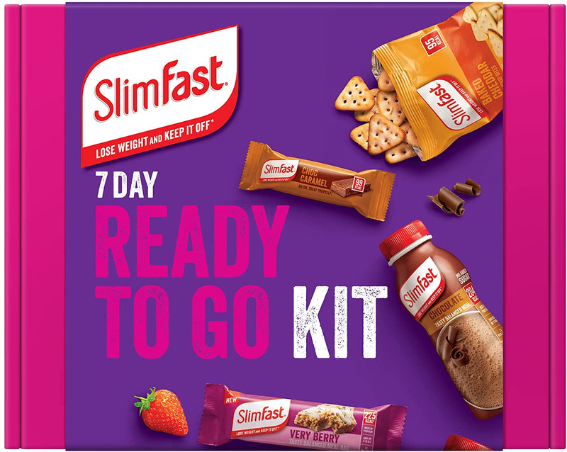 SlimFast 7 Day Ready To Go Kit, Healthy Snack Box for Balanced Diet