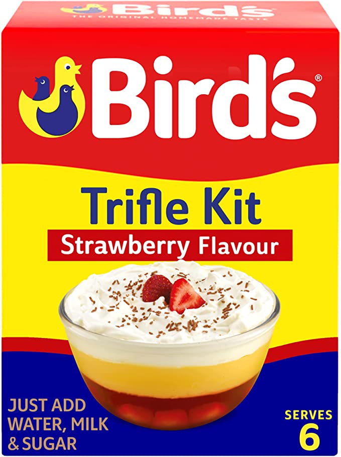 Birds Trifle Kit Strawberry Flavour | Delicious Strawberry Flavour Trifle Perfect for Desserts | Quick to Prepare in Few Easy Steps | Pack of 6 x 141g