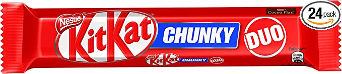 Kit Kat Chunky Duo Milk Chocolate Bar 64g (Pack of 24)