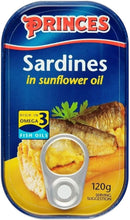 Princes Sardine in Sunflower Oil Pack of 10 X 120g