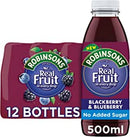 Robinsons Ready to Drink, Blackberry & Blueberry, 500 ml, Pack of 12