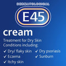 E45 Dermatological Cream Pack of 3 x 350 gram Treatment for Dry Skin