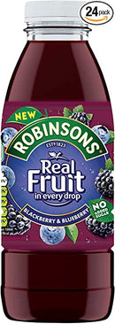 Robinsons Ready to Drink Low Calorie, No Artificials, Blackberry & Blueberry, 500 ml, Pack of 24