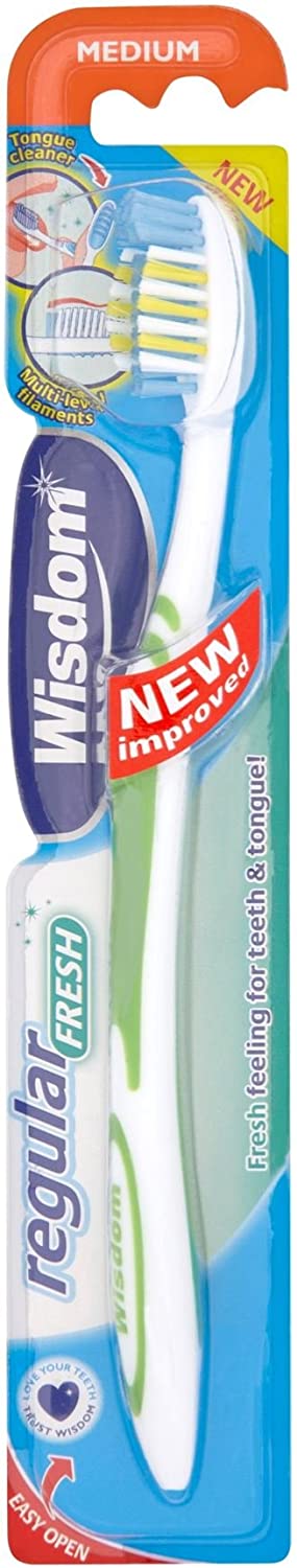 Wisdom Regular Fresh Medium Toothbrush (Pack of 12)