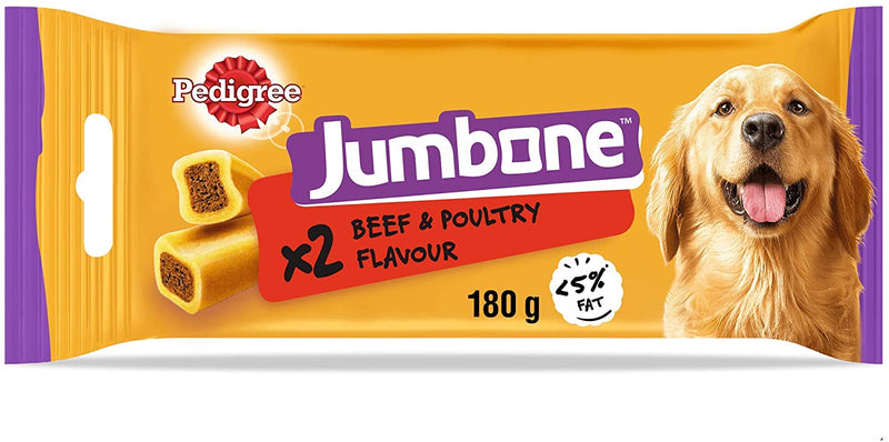 Pedigree Jumbone Medium Dog Low Fat Treats Beef & poultry 24 x 90gm