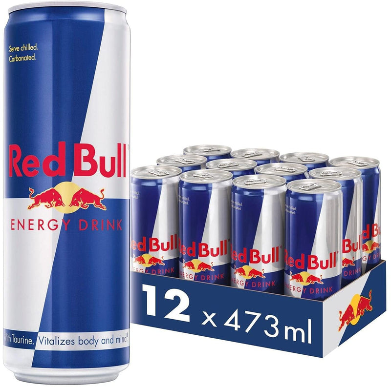 Red Bull Energy Drink, 473 ml Pack of 12