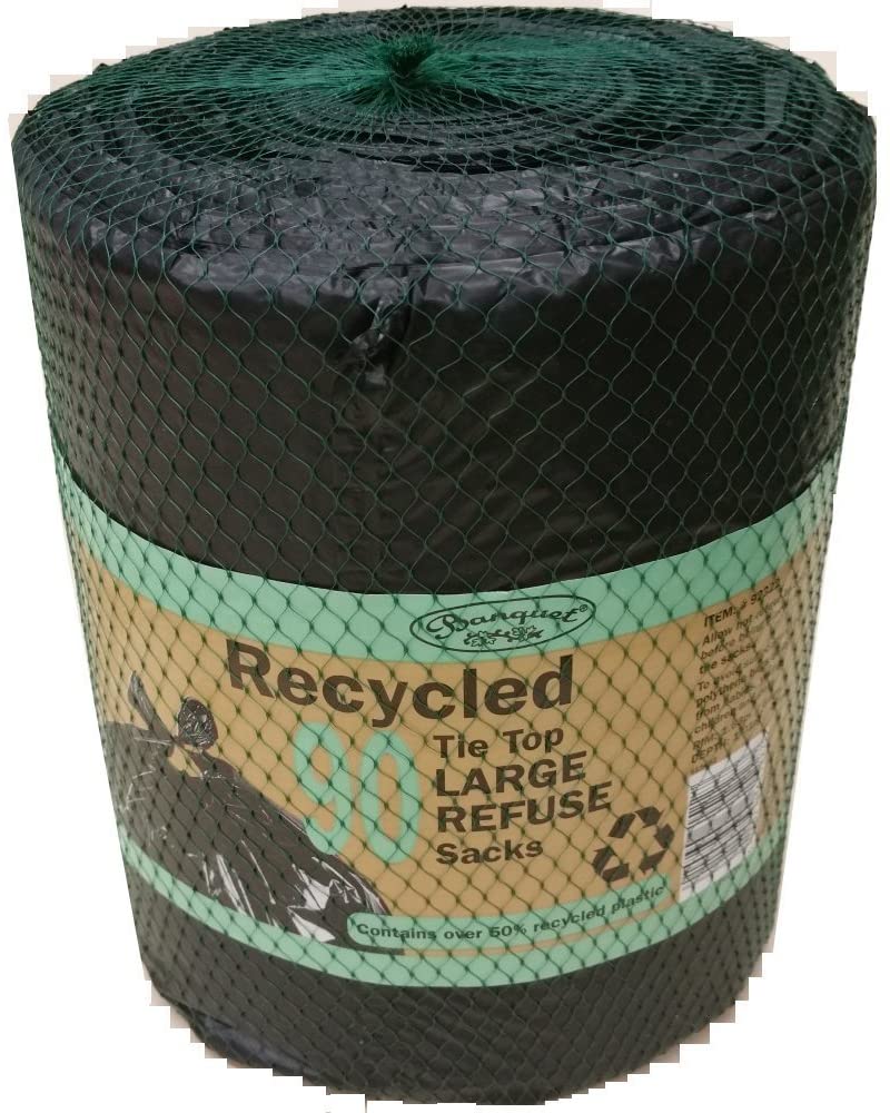 Banquet Recycled Tie Top Large Refuse Sacks Pack of 90 Bags