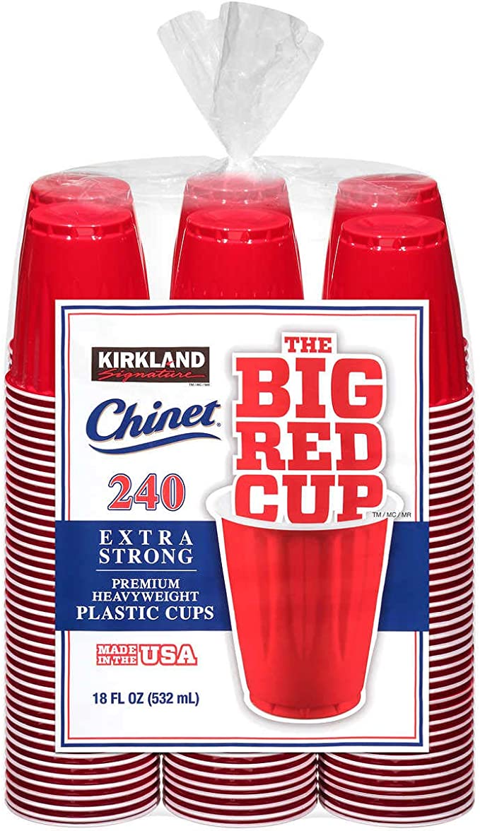 Kirkland Signature Chinet 18 Oz Red Cups (240Count), 240Count