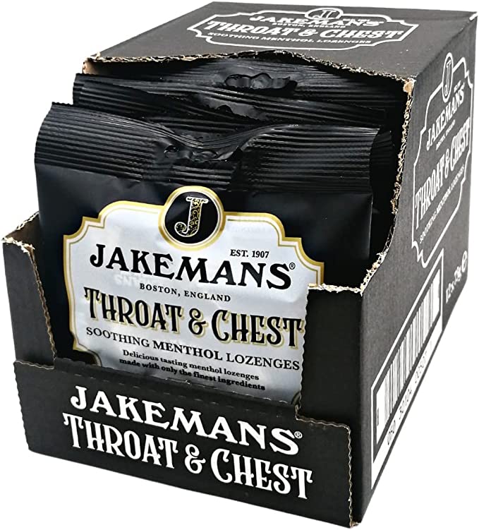 Jakemans Throat & Chest Soothing Menthol Sweets 12 x 73 gm