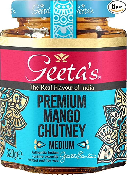Geeta's Premium Mango Chutney 230g, (Pack of 6)