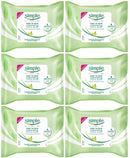 Wipes Simple Skin Sensitive Cleansing Facial Tissue Face Wash 6 x 25