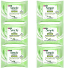 Wipes Simple Skin Sensitive Cleansing Facial Tissue Face Wash 6 x 25