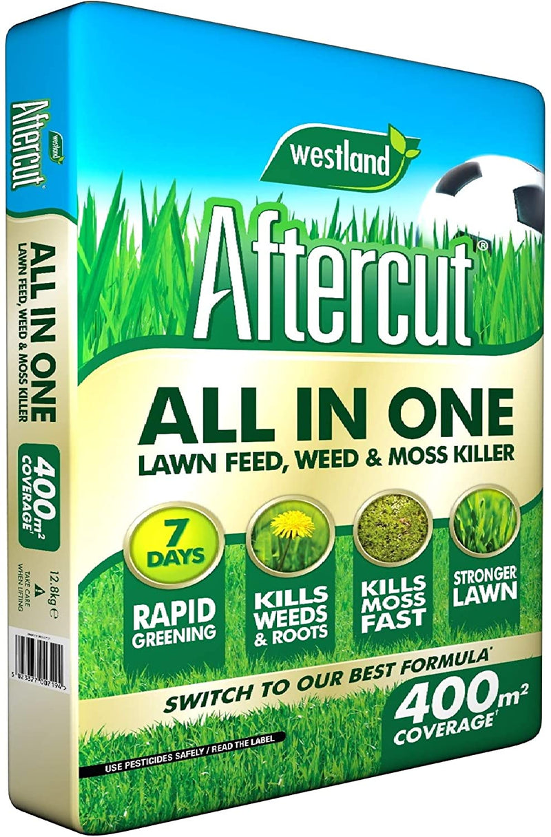 Westland Aftercut All in One Lawn Feed, Weed and Moss Killer, 400 m2