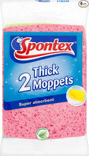Spontex Thick Moppets x 2 (Pack of 6, Total 12 Moppets)