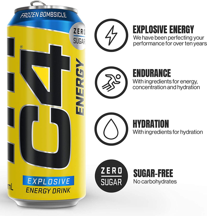 Cellucor C4 Frozen Bombsicle Energy Drink 12 x 500ml