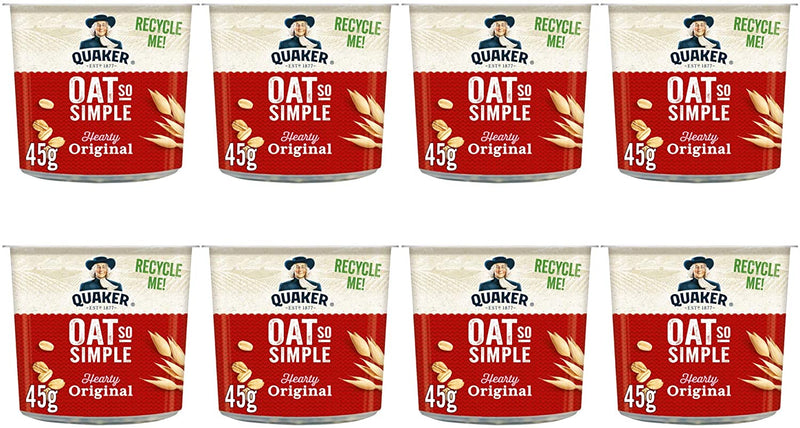 Quaker Oat So Simple Original Porridge Pots Pack of 8x45g