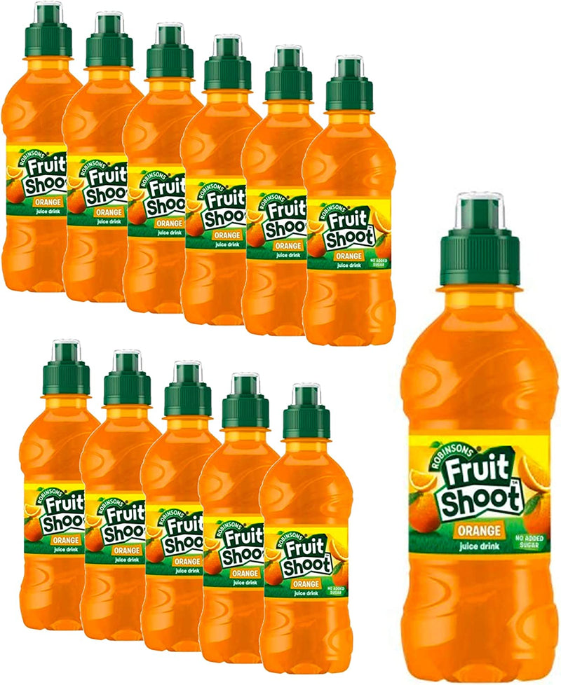 Fruit Shoot Orange Juice Soft Drink Sugar Free, 275ml (Pack of 12)