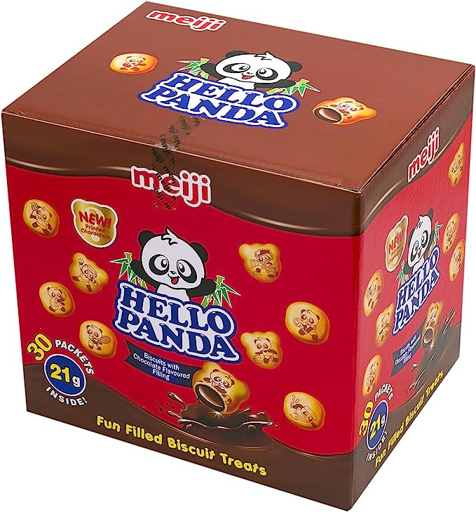Meiji Biscuit Hello Panda Snacks Chocolate, 630 g, Pack of 30
