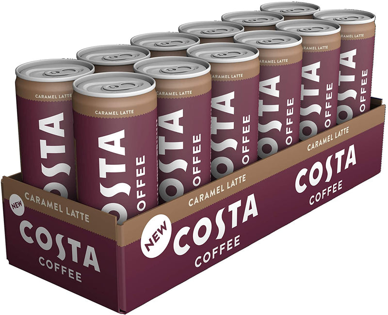 Costa Coffee Caramel Latte Pack of -12 x 250ml can