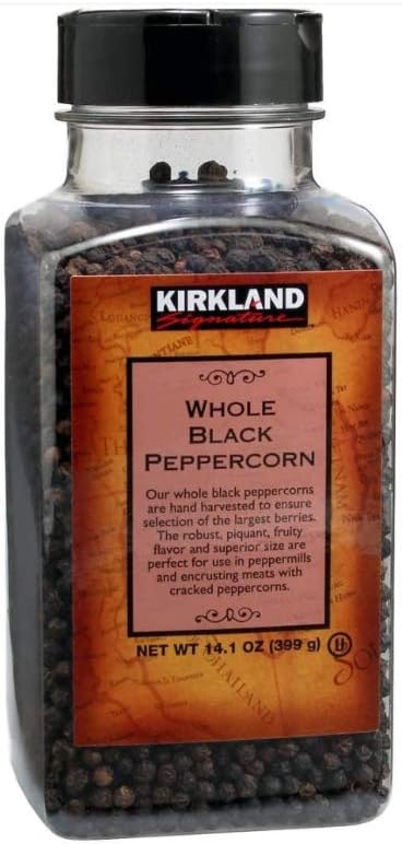 Kirkland Signature Whole Black Peppercorn 399G