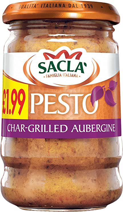 Sacla Char-Grilled Aubergine Pesto PMP, 6x190g