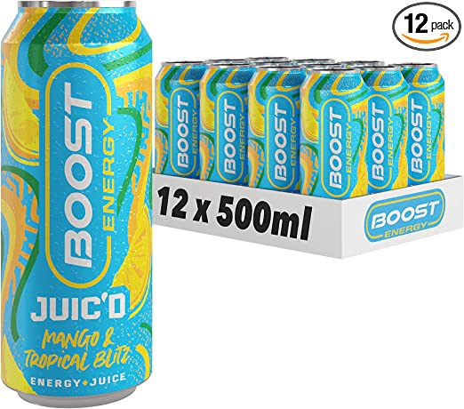 Boost Juic'd Energy Drink Mango & Tropical - 12x500ml
