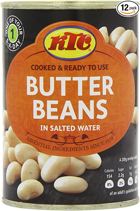 KTC Butter Beans 400 g (Pack of 12)