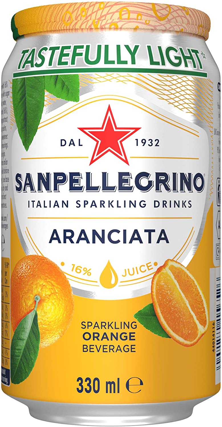 San Pellegrino Lemon and Orange Sparkling Drink, 330 ml - Pack of 24