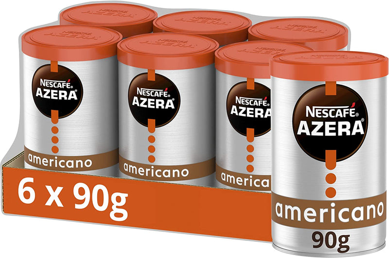 Nescafe Azera Americano Instant Ground Coffee, 6 x 90g