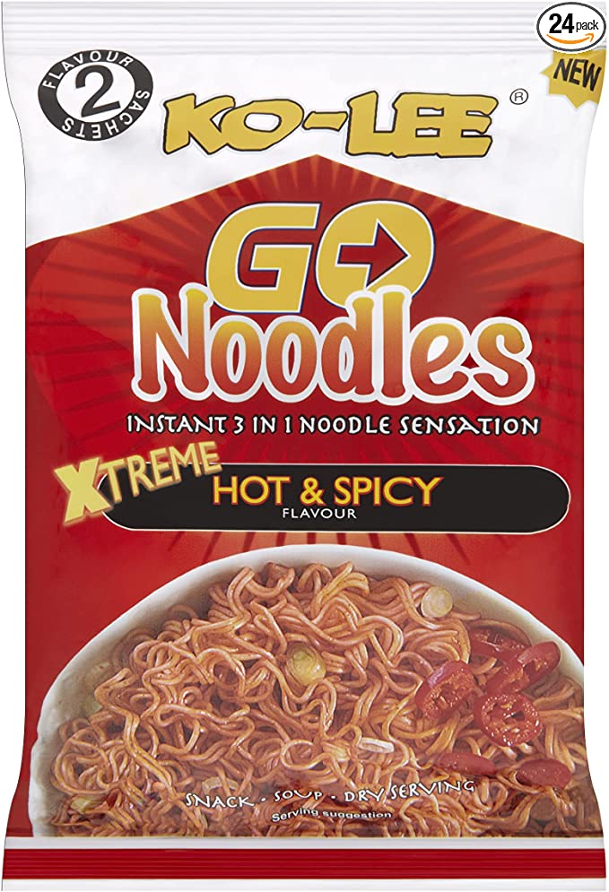 Ko Lee Xtreme Hot & Spicy Go Instant Noodles, 85g, Pack of 24