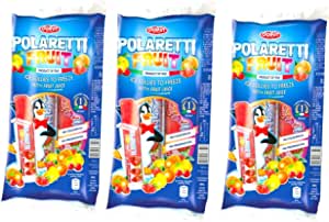 Dolfin Polaretti Fruit Juice Freeze Pops Ice Lollies - Gluten Free- 30x40ml - in Freezer Friendly Packs - 3X (10 x 40mls)