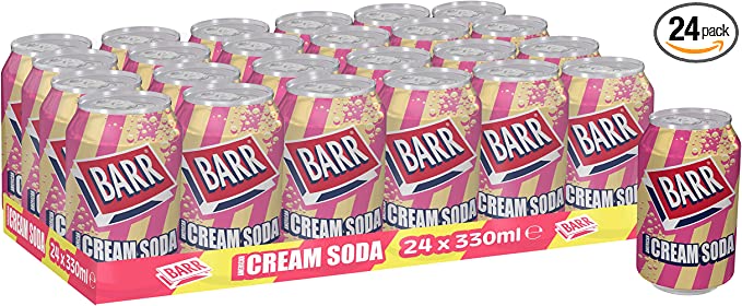 BARR American Cream Soda | 24 x 330ml Cans