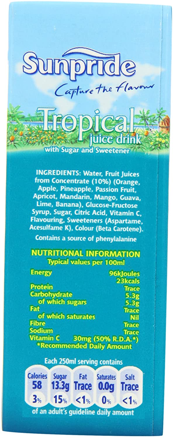 Sunpride Tropical Juice Drink 250ml (Pack of 24)