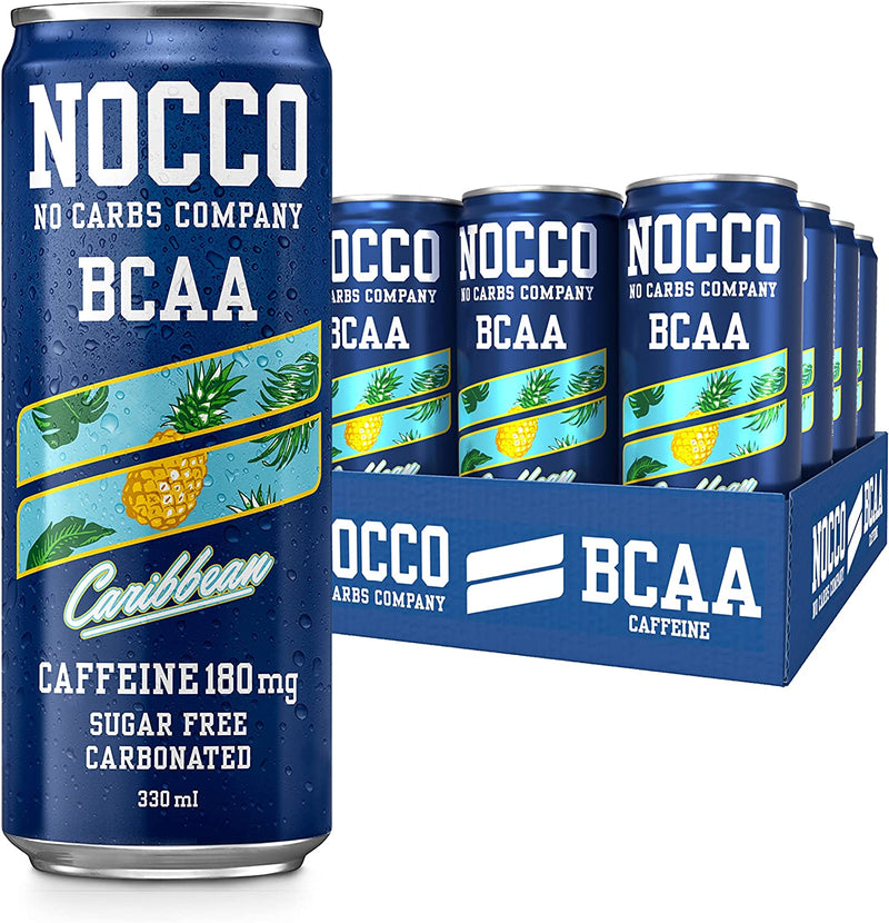 Nocco BCAA Caribbean Sugar Free Energy Drink, 12 x 330ml