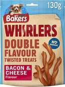 Bakers Whirlers Dog Treats Bacon and Cheese Pack of 6×130g