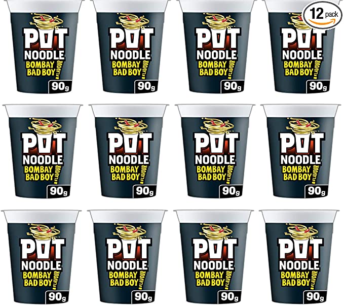 Pot Noodle Bombay Bad Boy Flavour Pack of 12 x 90g