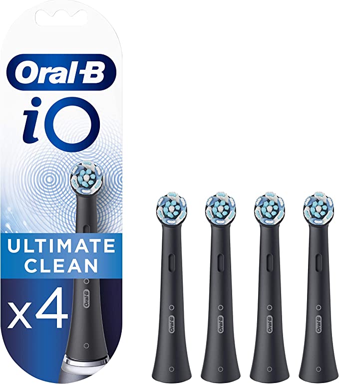 Oral-B iO Ultimate Clean Electric Toothbrush Head , Pack of 4 , Black