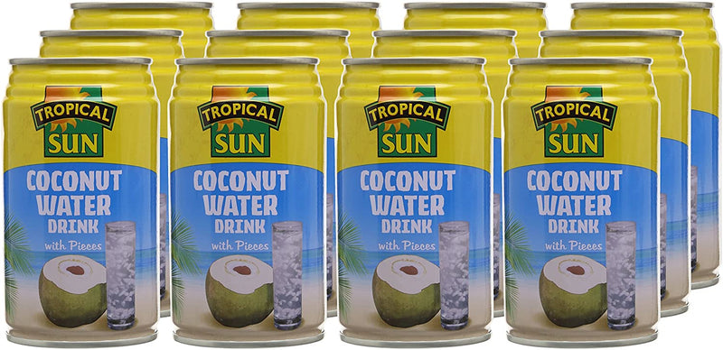 Tropical Sun Coconut Water with Pieces - Pack of 12 x 330ml