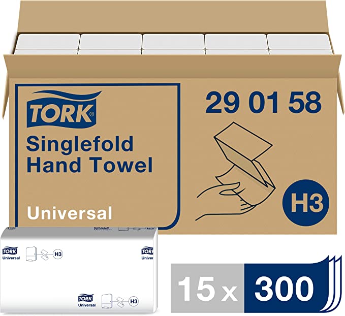 Tork Extra Soft Singlefold Premium Hand Towels, 15 x 300 Sheets